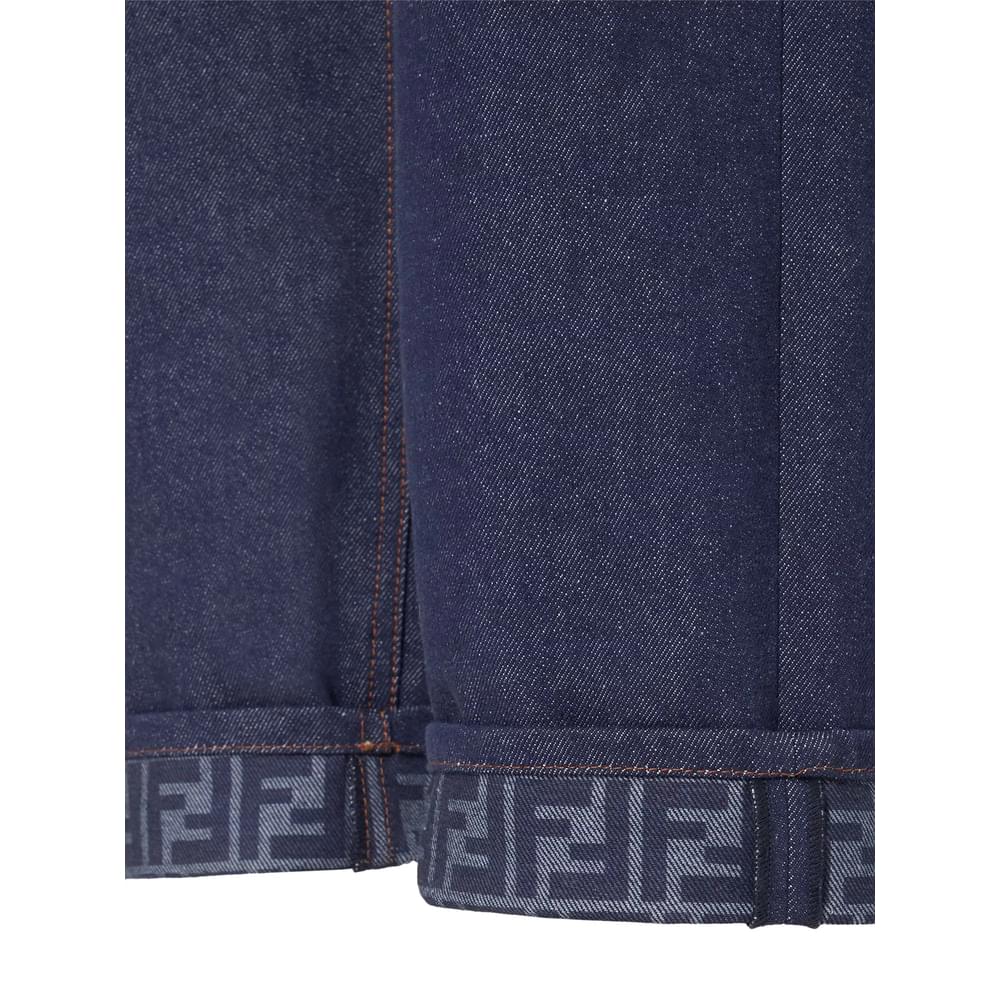Fendi Blue Denim - Straight-Leg Jeans Women FENDI