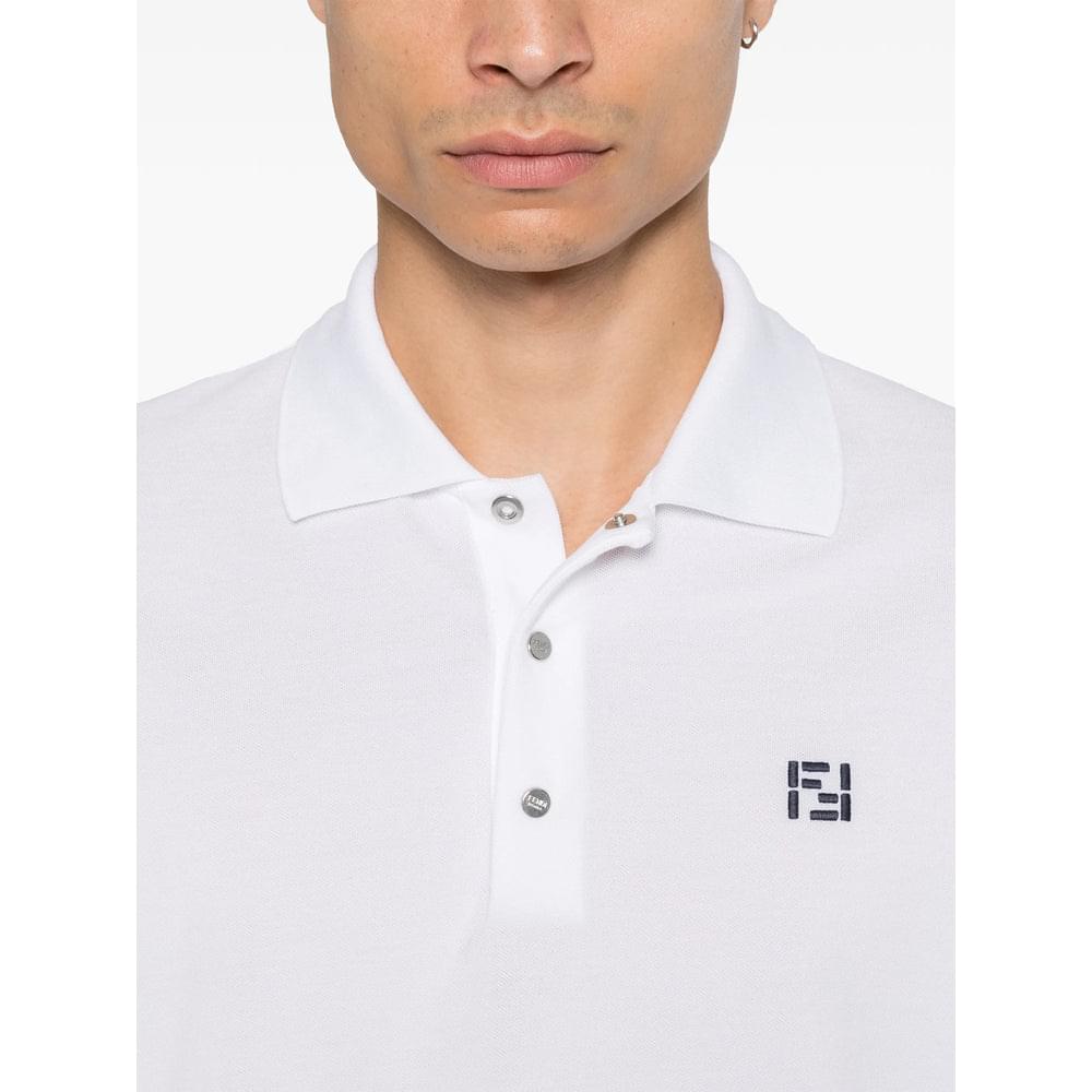 Fendi White Polo Shirts Men FENDI