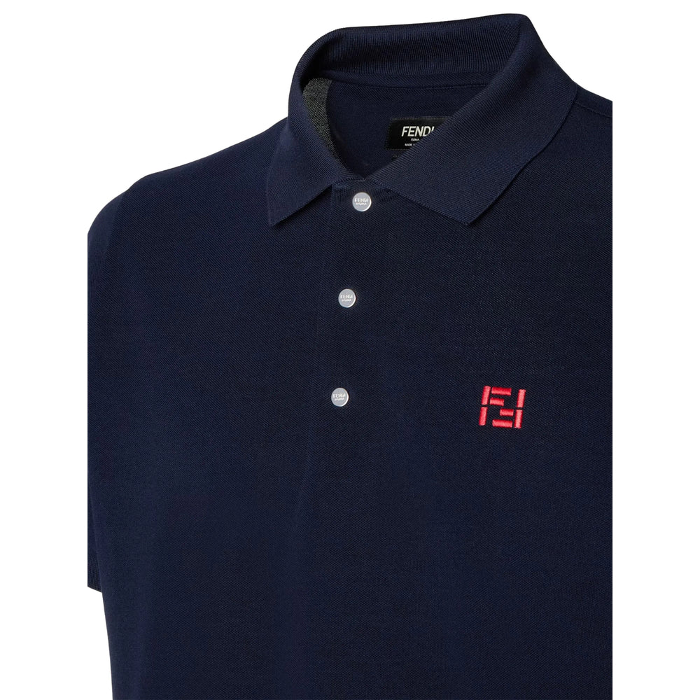 Fendi Blue Polo Shirts Men FENDI