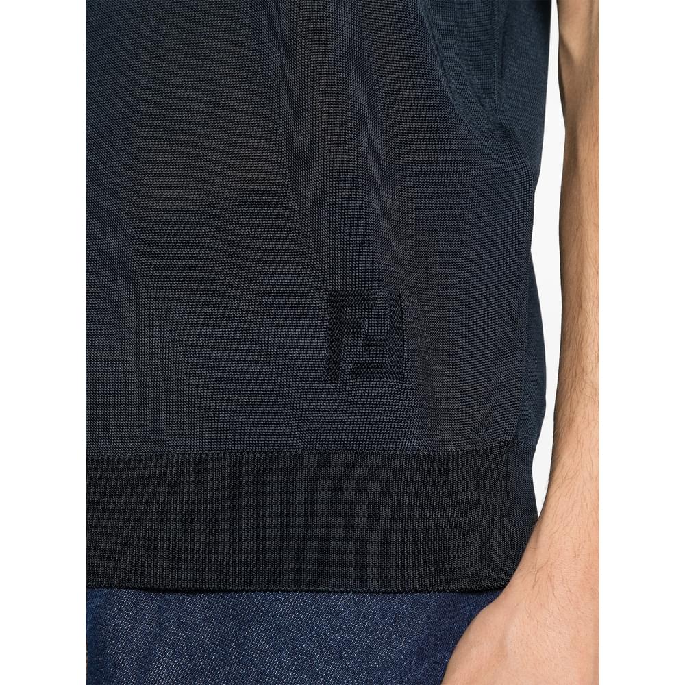 Fendi Blue T-Shirts & Vests - T-Shirts Men FENDI