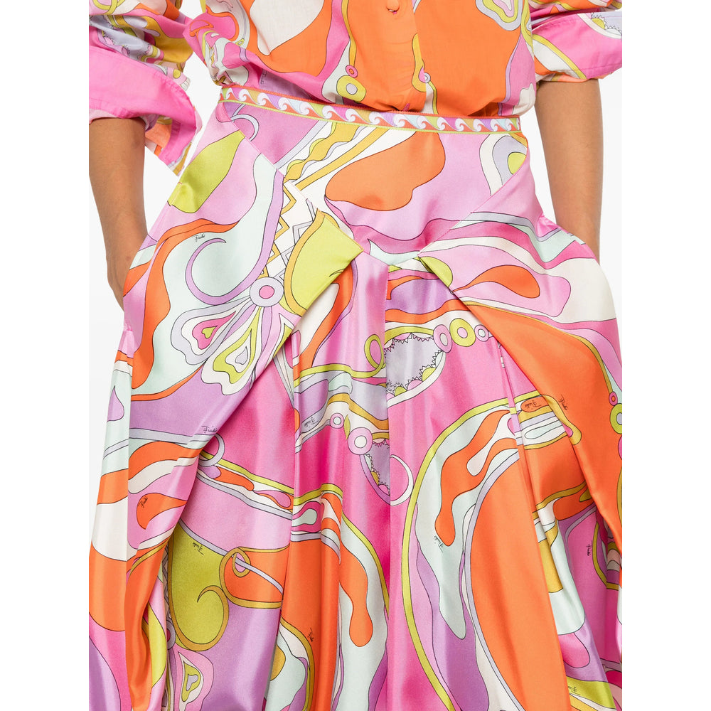 Pucci Pink Trousers - High-Waisted Trousers Women