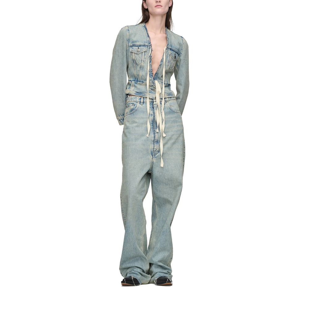Maison Margiela Blue Denim - Wide-Leg Jeans Women MAISON MARGIELA