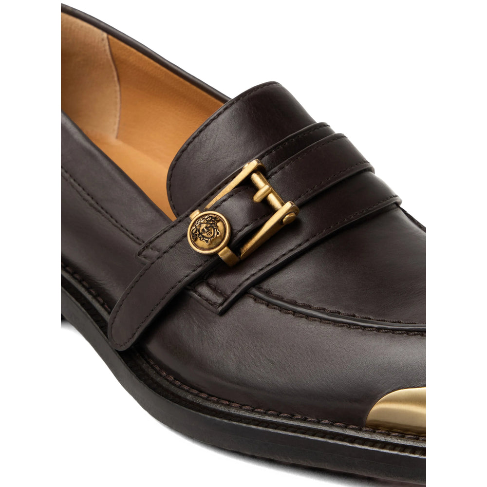 Versace Brown Loafers Women VERSACE