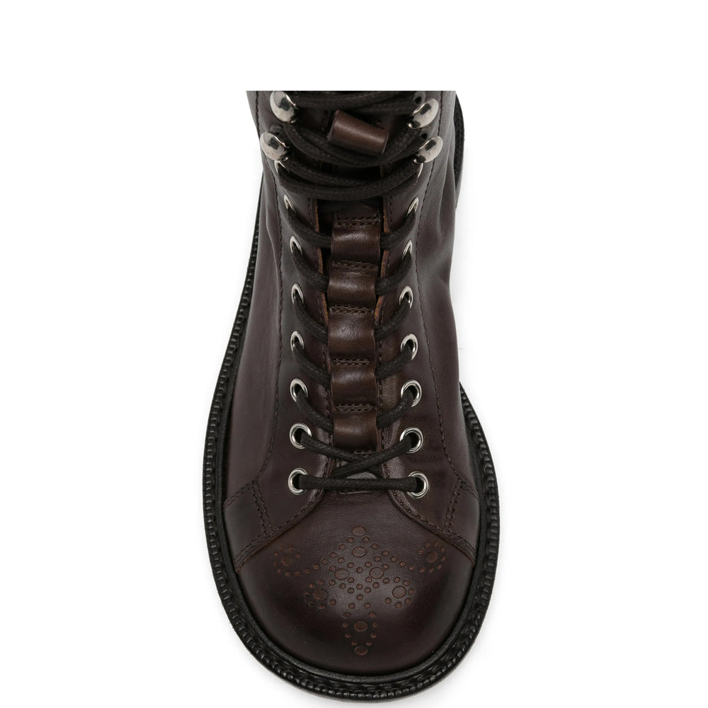 Versace Brown Boots Women VERSACE