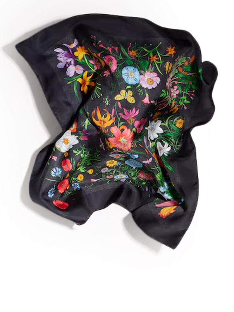 Gucci Women Silk Twill Scarf With Gg Print GUCCI