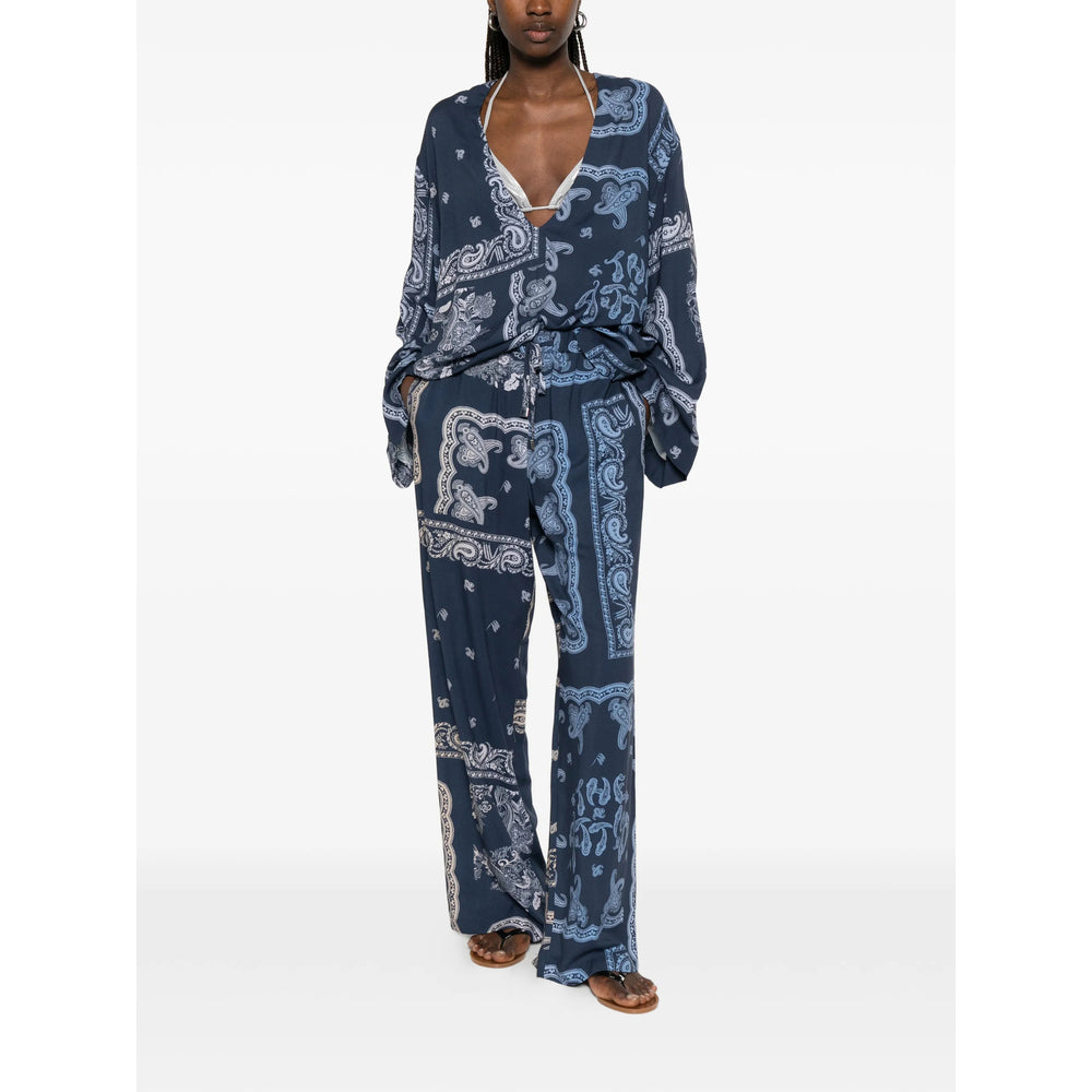 The Attico Blue Trousers - Palazzo Pants Women THE ATTICO