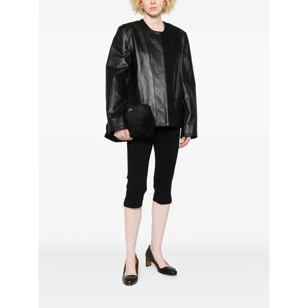 Toteme Black Jackets - Leather Jackets Women TOTEME
