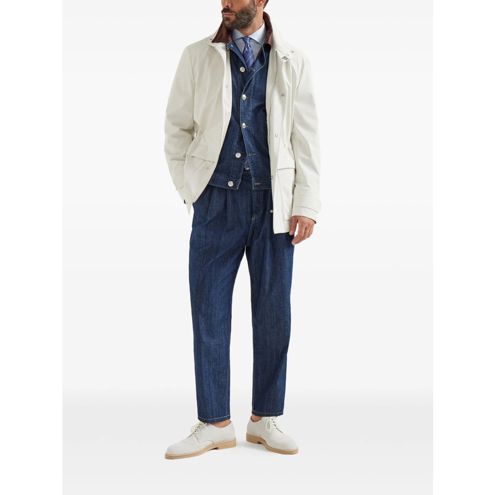 Brunello Cucinelli Blue Jackets - Denim Jackets Men BRUNELLO CUCINELLI