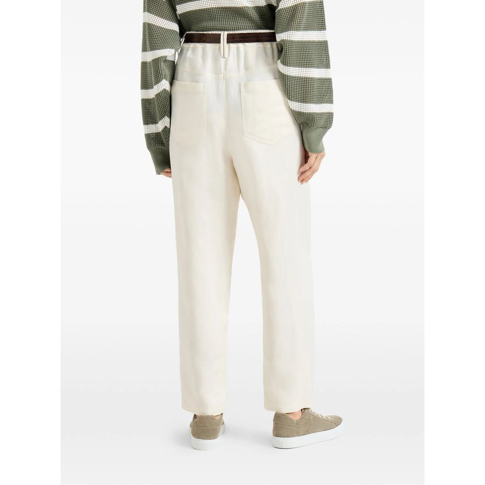 Brunello Cucinelli Neutrals Trousers - Tapered Trousers Women BRUNELLO CUCINELLI