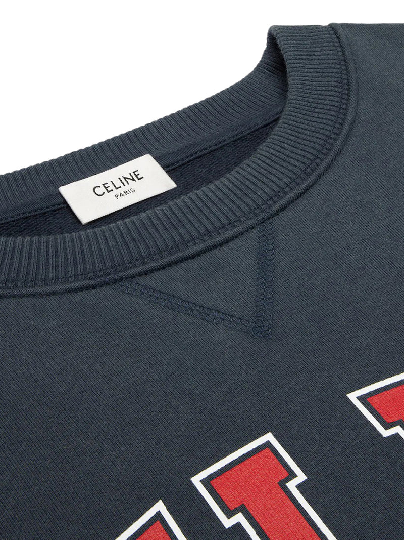 Celine Women Loose Sweatshirt In Cotton Fleece CELINE