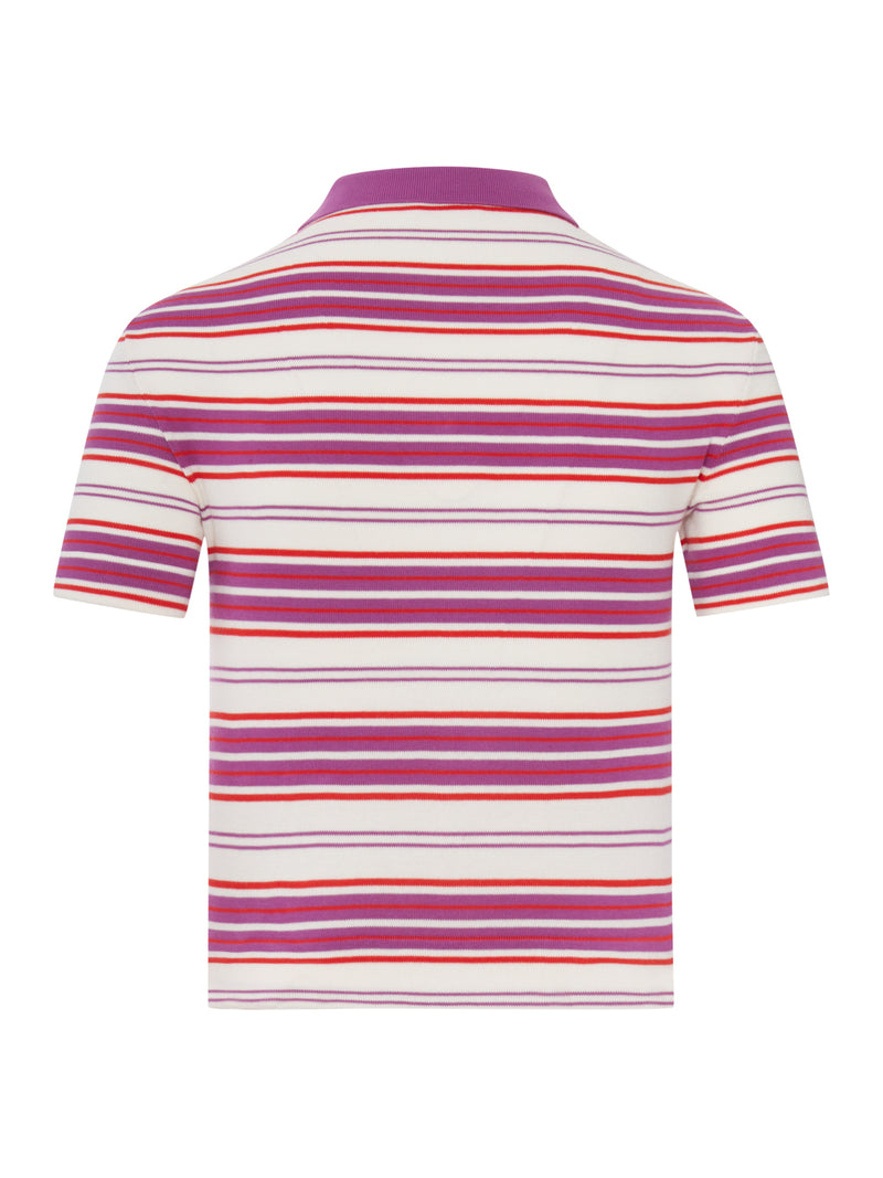 Celine Women Striped Cotton Polo Shirt CELINE