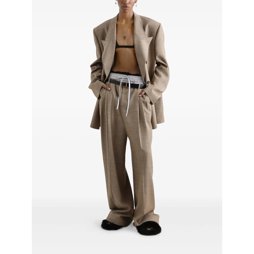 Dolce & Gabbana Neutrals Jackets - Oversized Jackets Women DOLCE & GABBANA