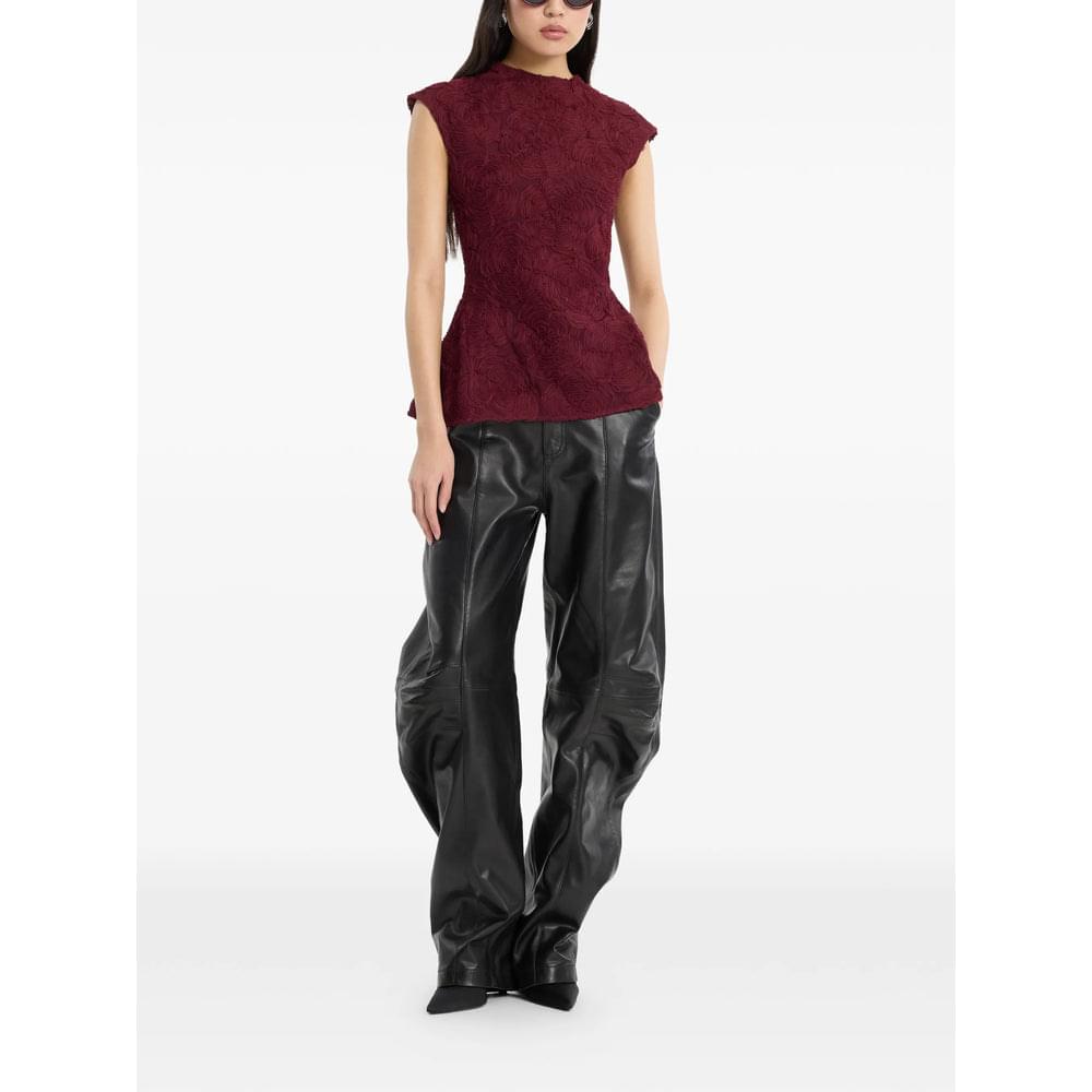 Rotate Black Trousers - Straight Trousers Women ROTATE