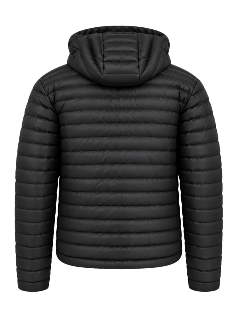 Celine Men Hooded Down Jacket With Logo Patch CELINE