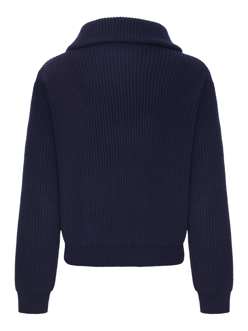 Celine Men Wool And Cashmere Blend Zip-Up Sweater CELINE