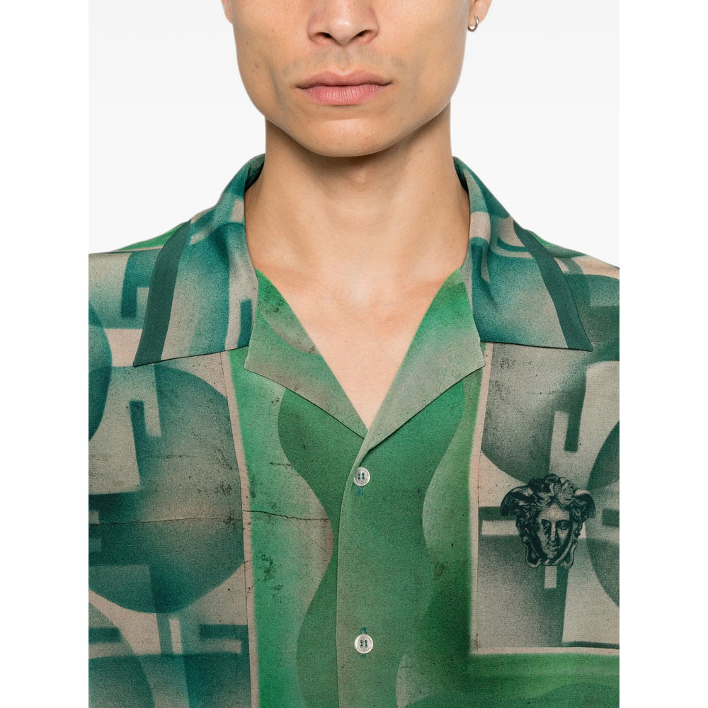 Versace Green Shirts Men VERSACE