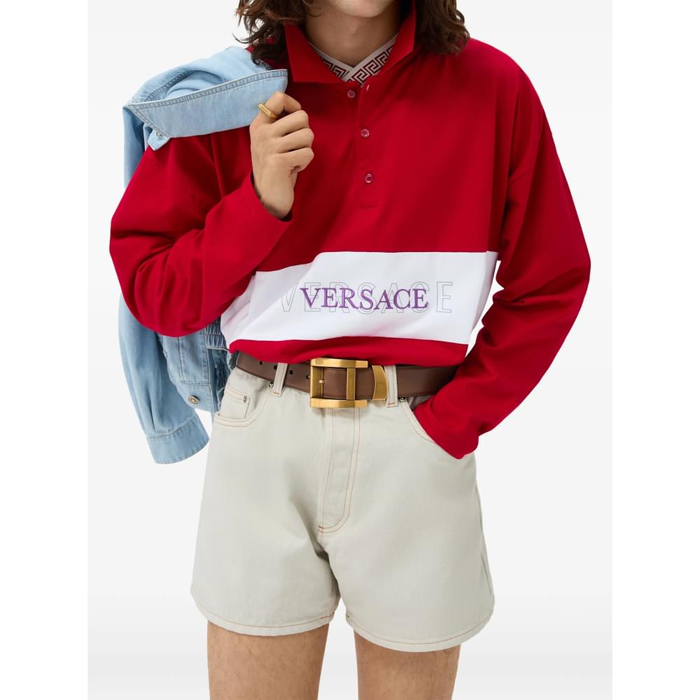 Versace Red Polo Shirts Men VERSACE