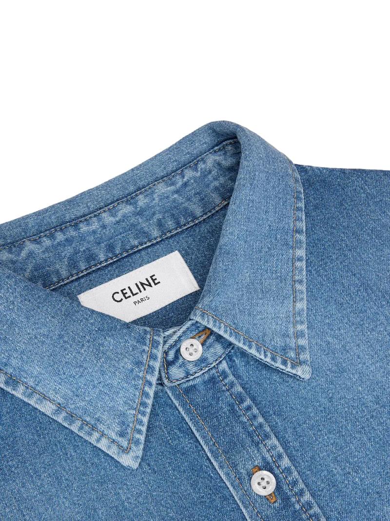 Celine Men Cotton Denim Shirt CELINE