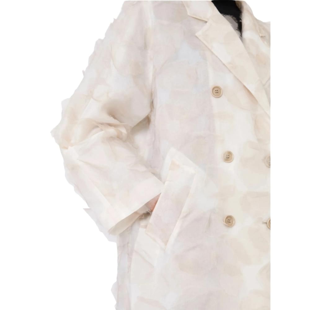 Max Mara Neutrals Coats - Double Breasted & Peacoats Women Women MAX MARA
