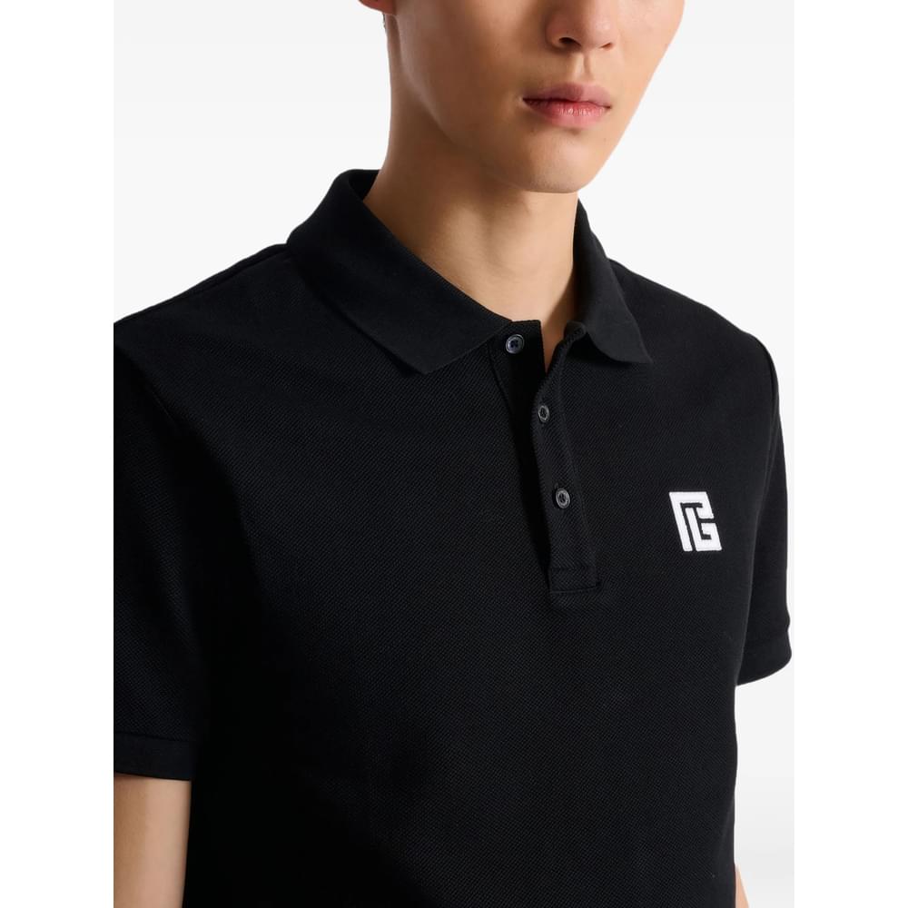Balmain Black Polo Shirts Men BALMAIN