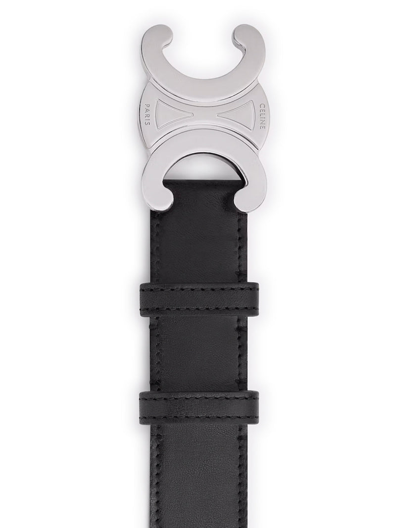 Celine Men Triomphe Belt 30Mm In Vintage Calfskin CELINE