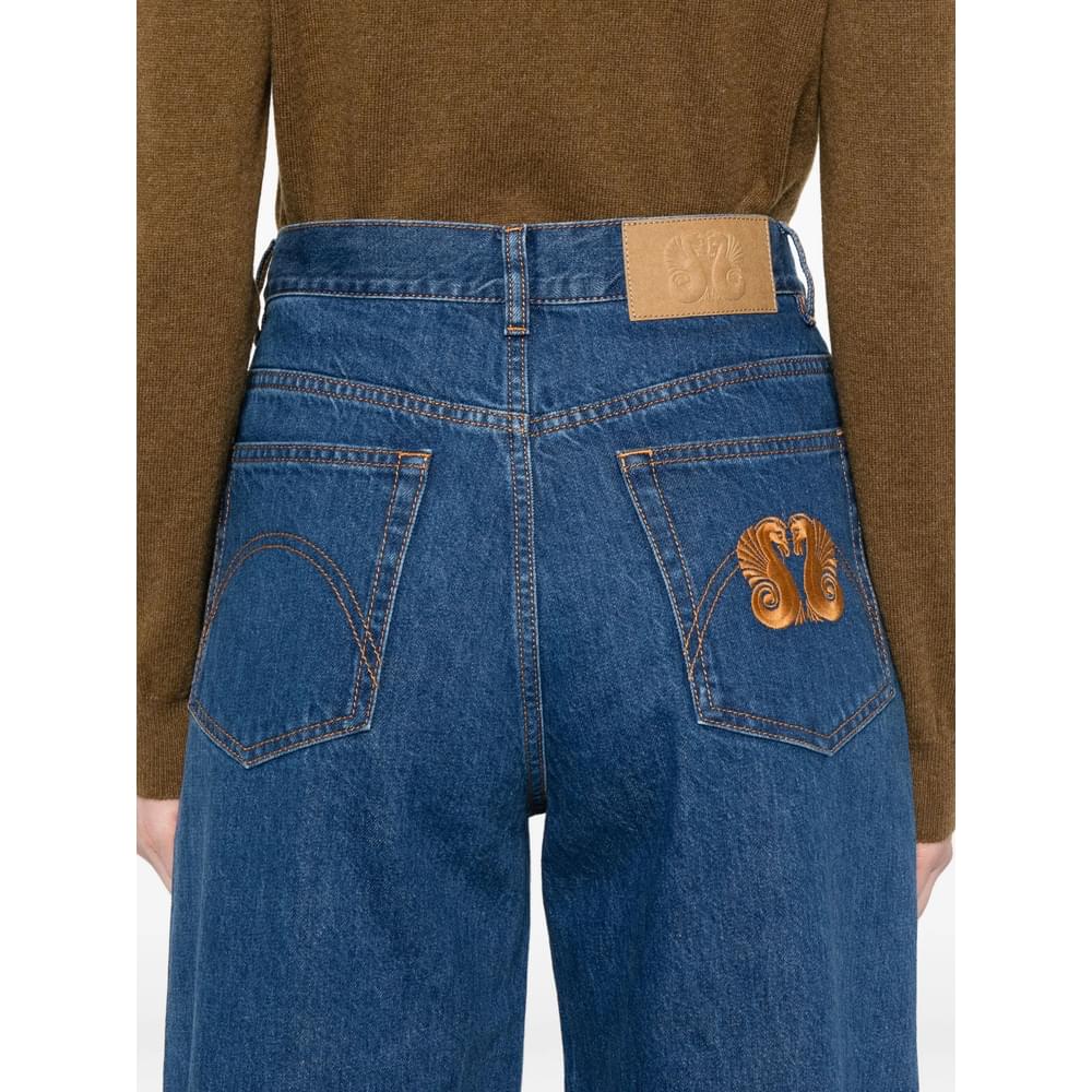 Blazé Milano Blue Denim - Wide-Leg Jeans Women BLAZE MILANO