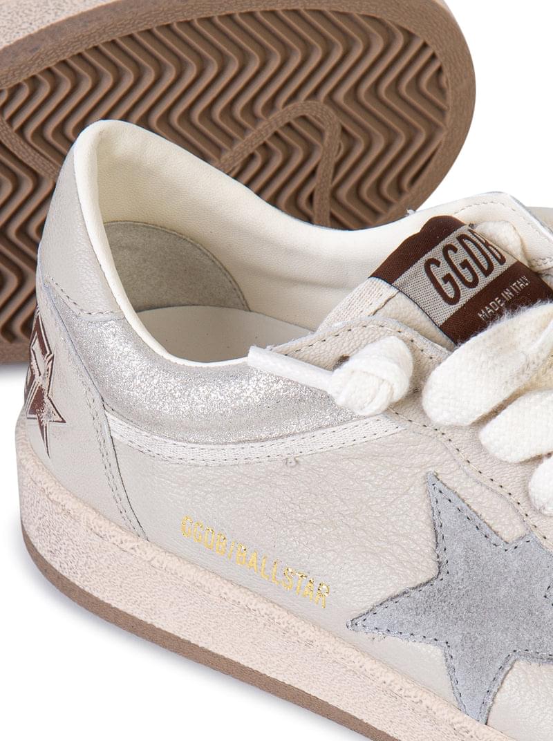 Golden Goose Deluxe Brand Women Ball-Star Sneakers In Nappa Leather With Glitter Inserts GOLDEN GOOSE
