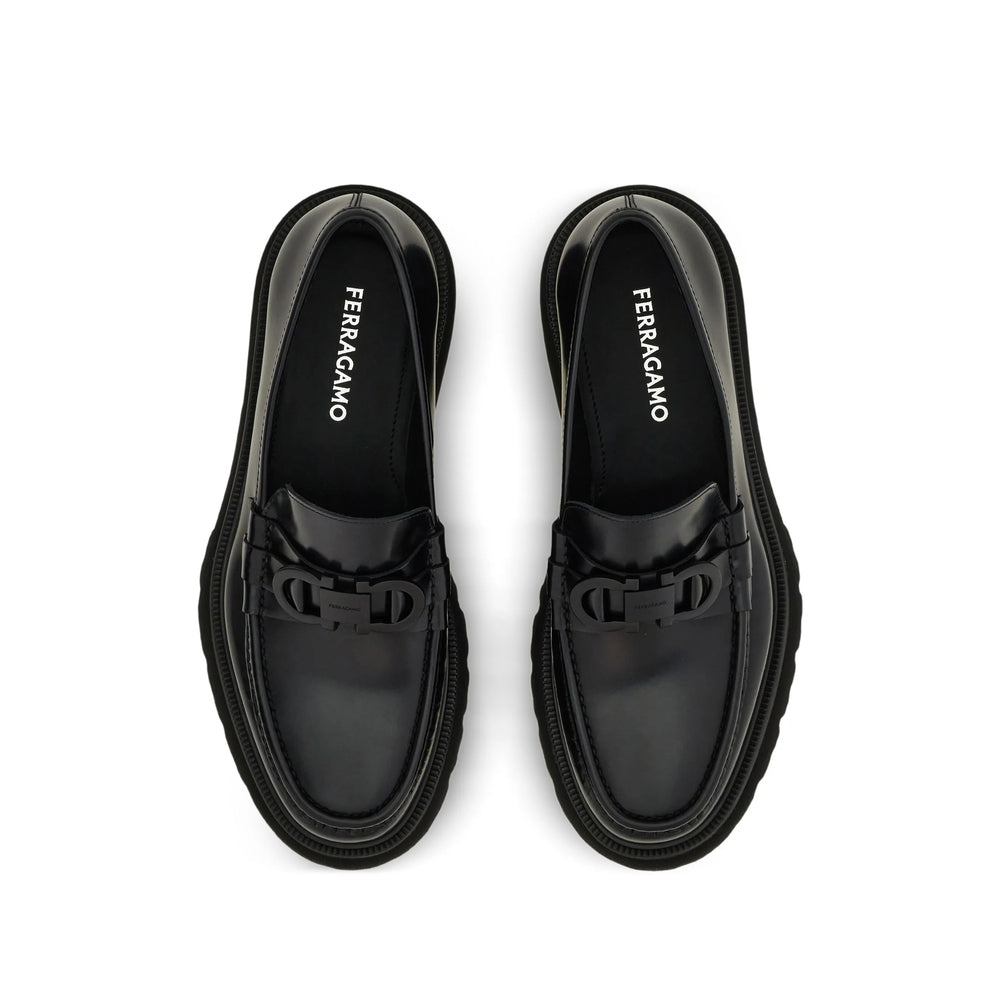 Ferragamo Black Loafers Men FERRAGAMO