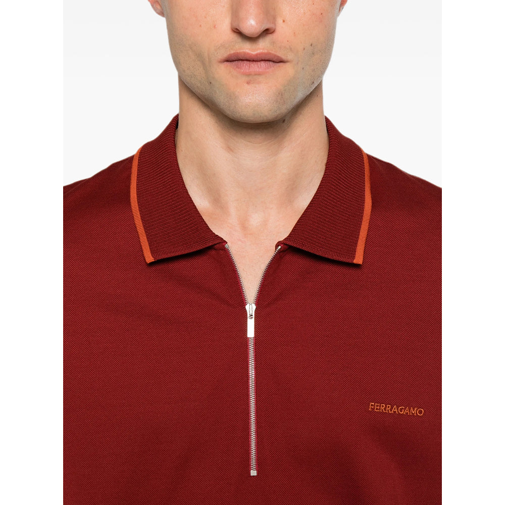 Ferragamo Red Polo Shirts Men FERRAGAMO
