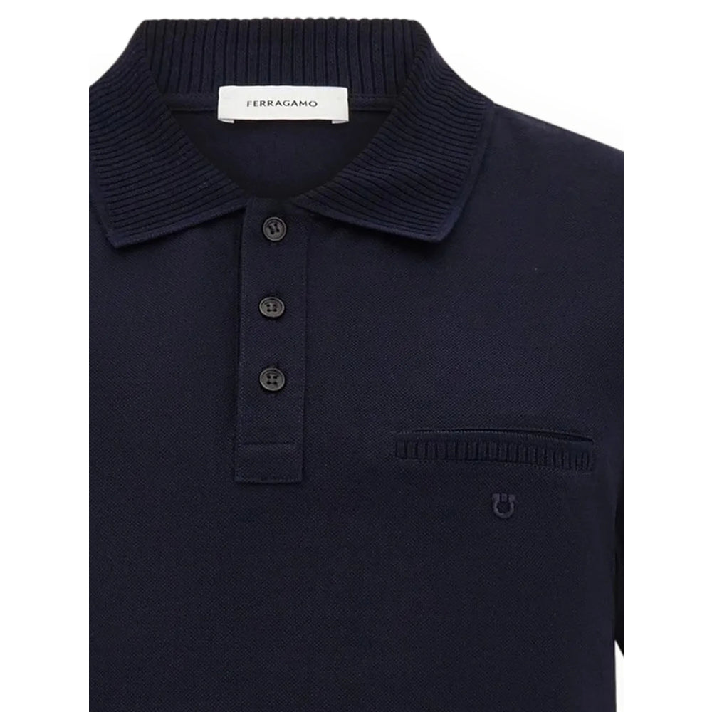 Ferragamo Blue Polo Shirts Men FERRAGAMO