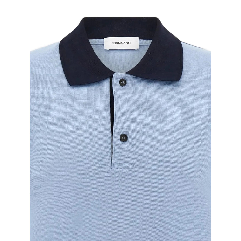 Ferragamo Blue Polo Shirts Men FERRAGAMO