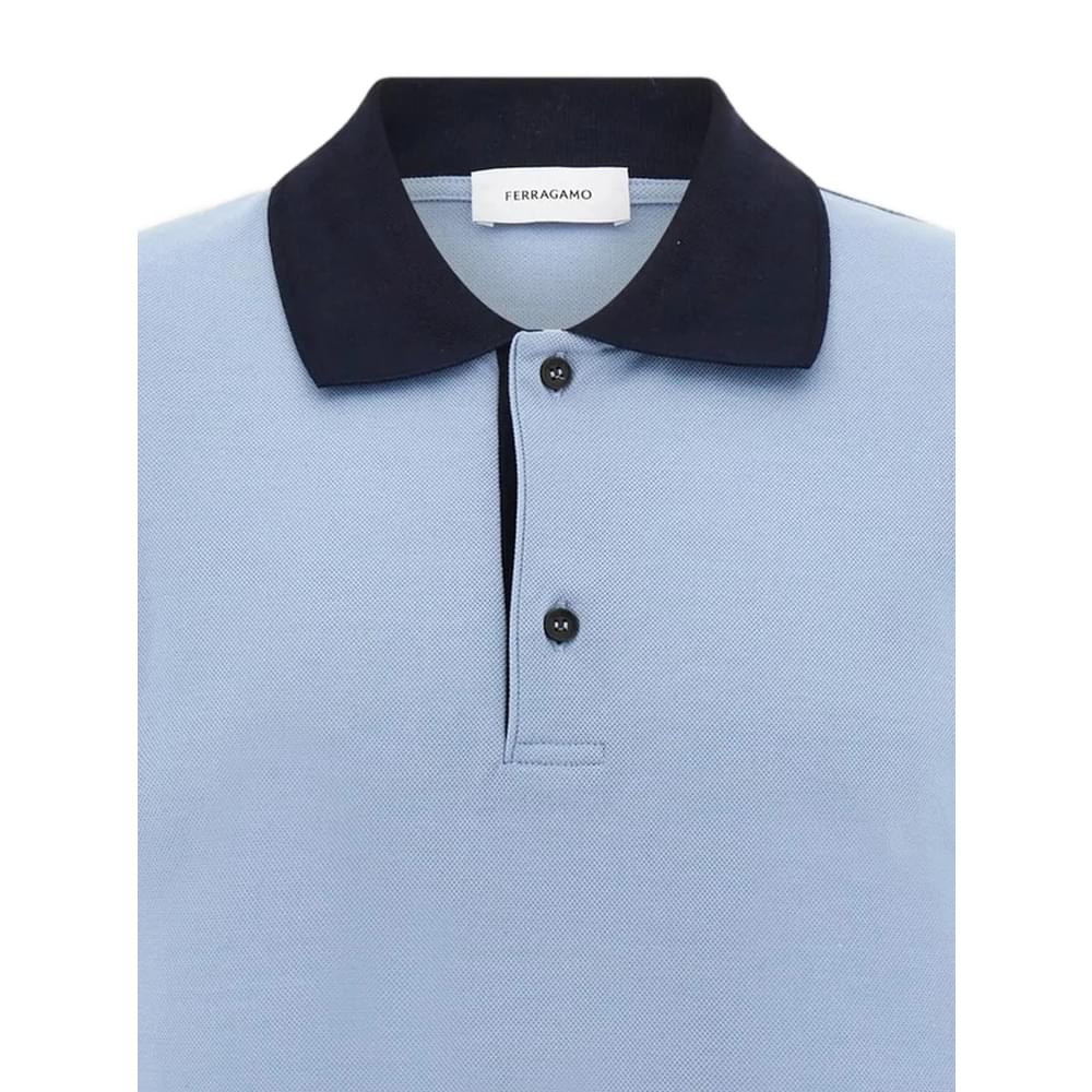 Ferragamo Blue Polo Shirts Men FERRAGAMO
