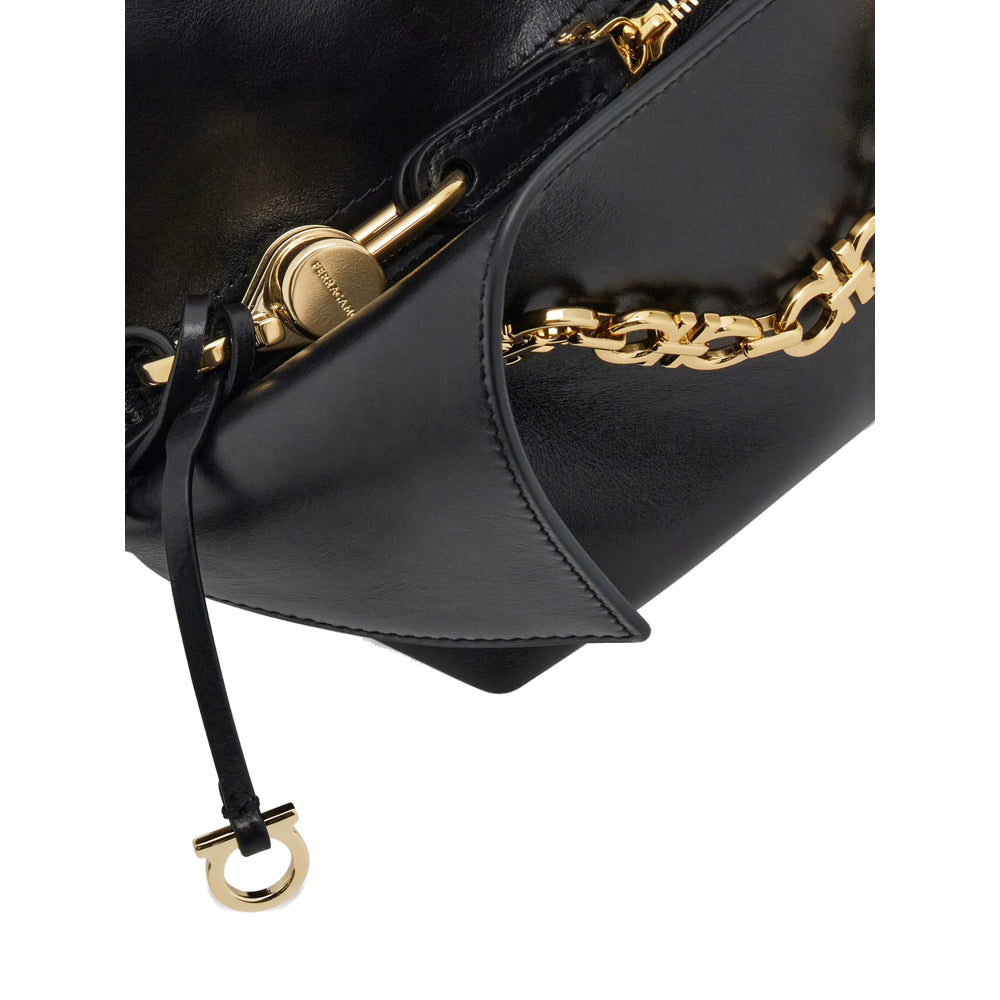 Ferragamo Black Shoulder Bags Women FERRAGAMO