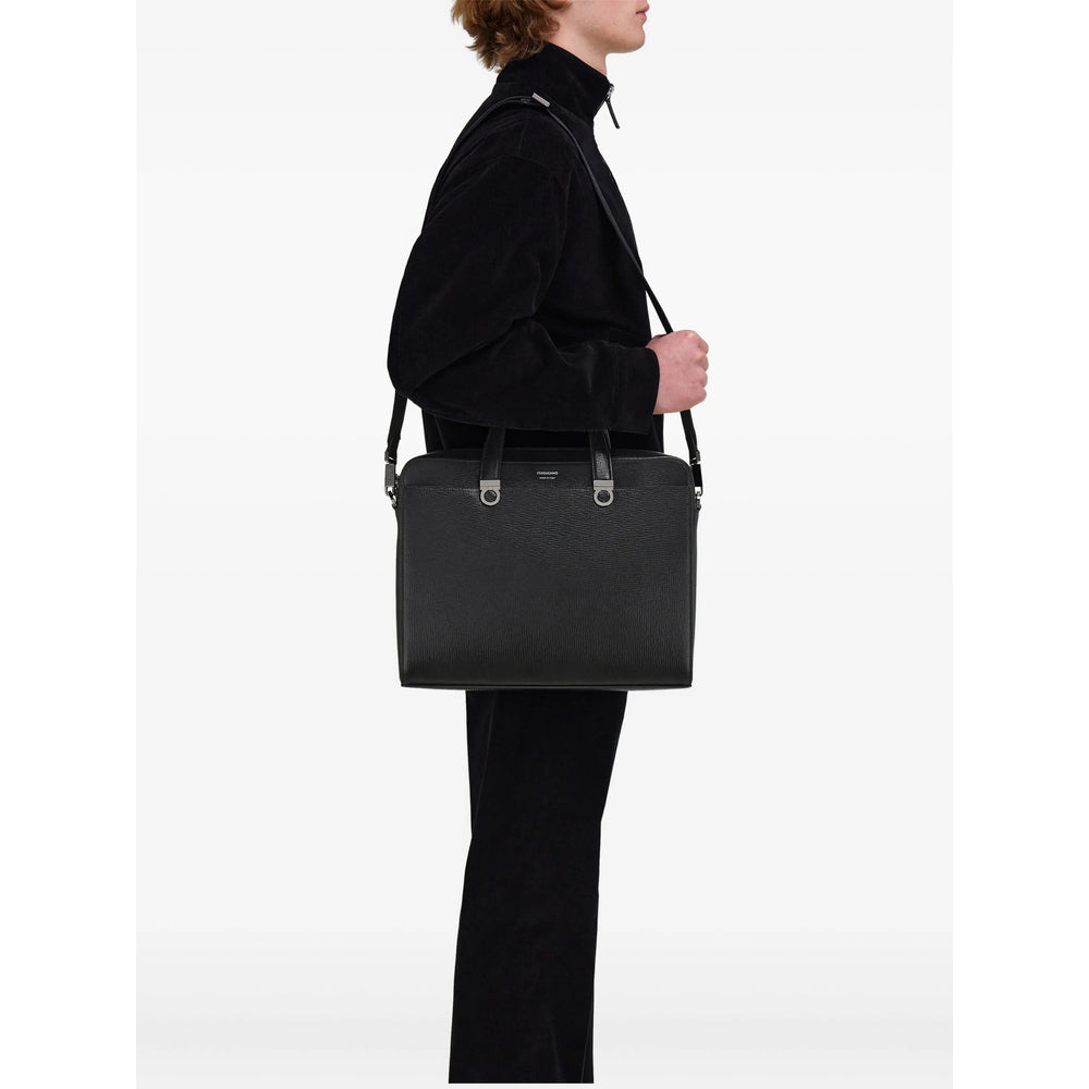 Ferragamo Black Laptop Bags & Briefcases Men FERRAGAMO