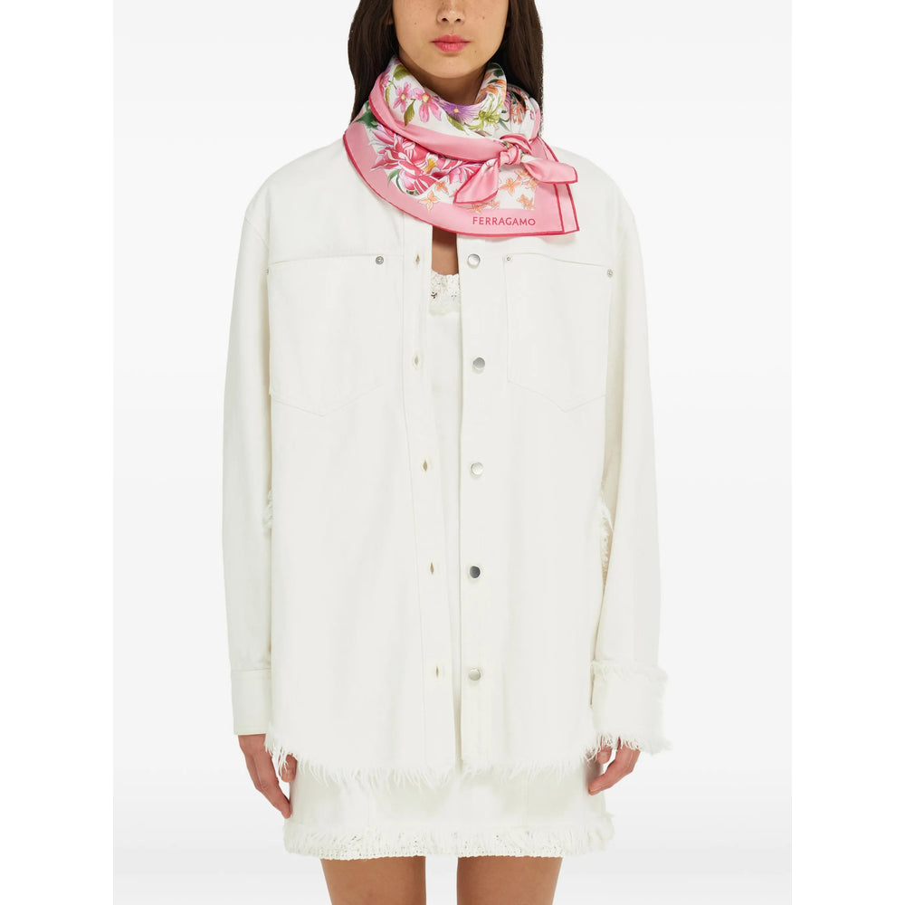 Ferragamo Pink Scarves Women Women FERRAGAMO