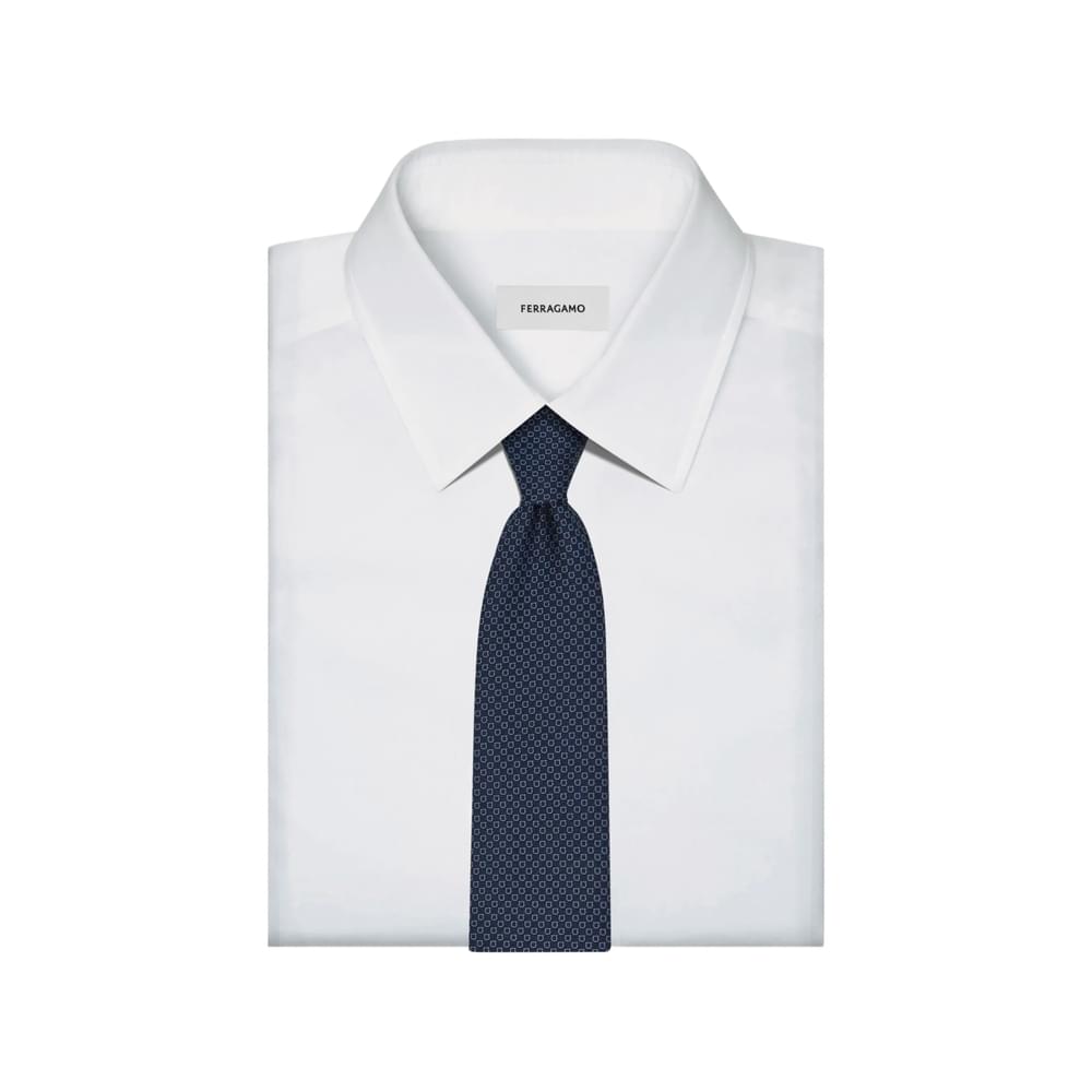 Ferragamo Blue Ties & Bow Ties Men Men FERRAGAMO