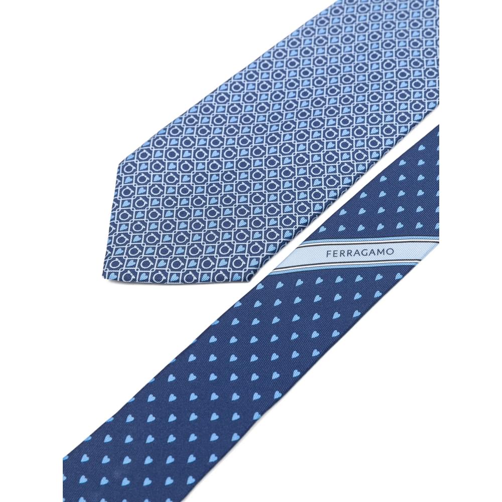 Ferragamo Blue Ties & Bow Ties Men FERRAGAMO