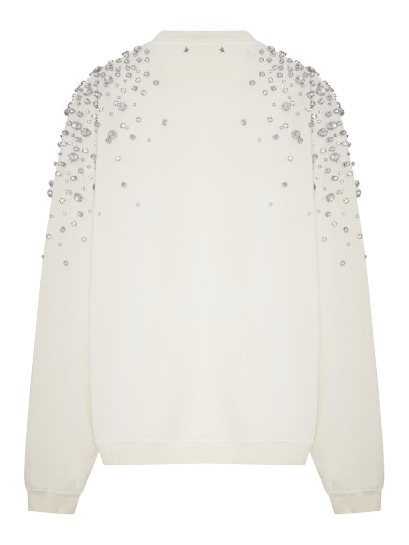Golden Goose Deluxe Brand Women Crew-Neck Sweatshirt With Jeweled Appliqués GOLDEN GOOSE