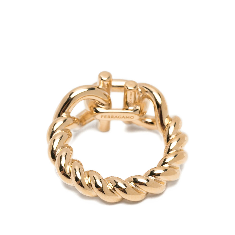 Ferragamo Gold Rings Women FERRAGAMO