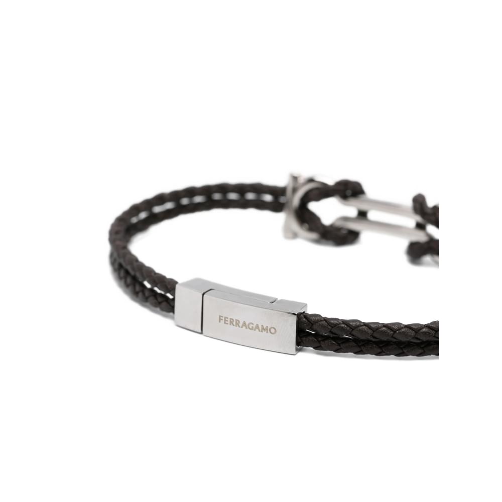 Ferragamo Silver Bracelets Men FERRAGAMO