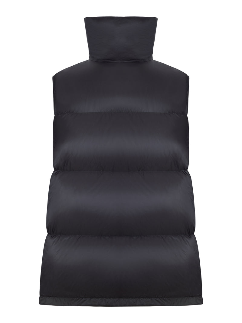 Sacai Women Nylon Vest With High Collar And Drawstring SACAI
