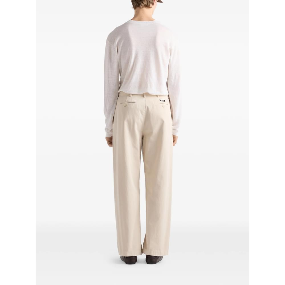Prada Neutrals Trousers - Wide-Leg Trousers Men PRADA