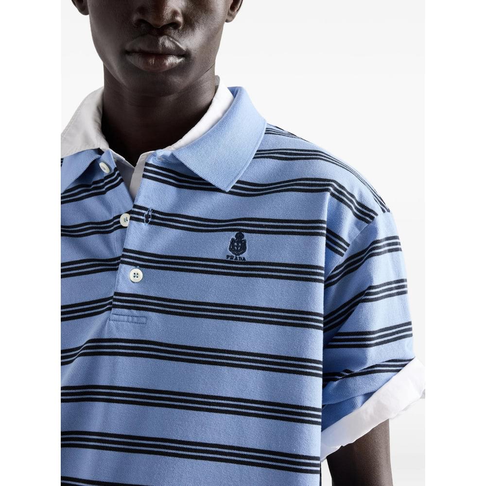 Prada Blue Polo Shirts Men PRADA