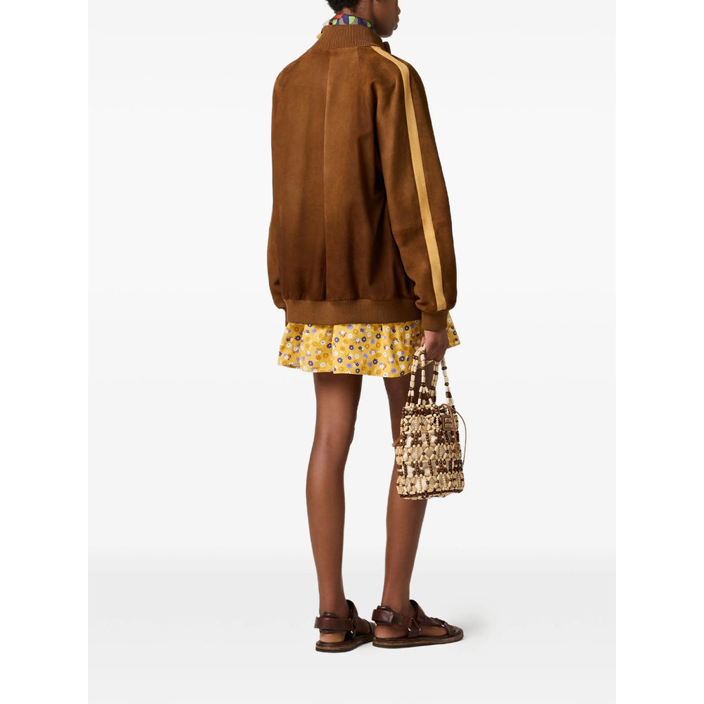Miu Miu Brown Jackets - Leather Jackets Women Women MIU MIU