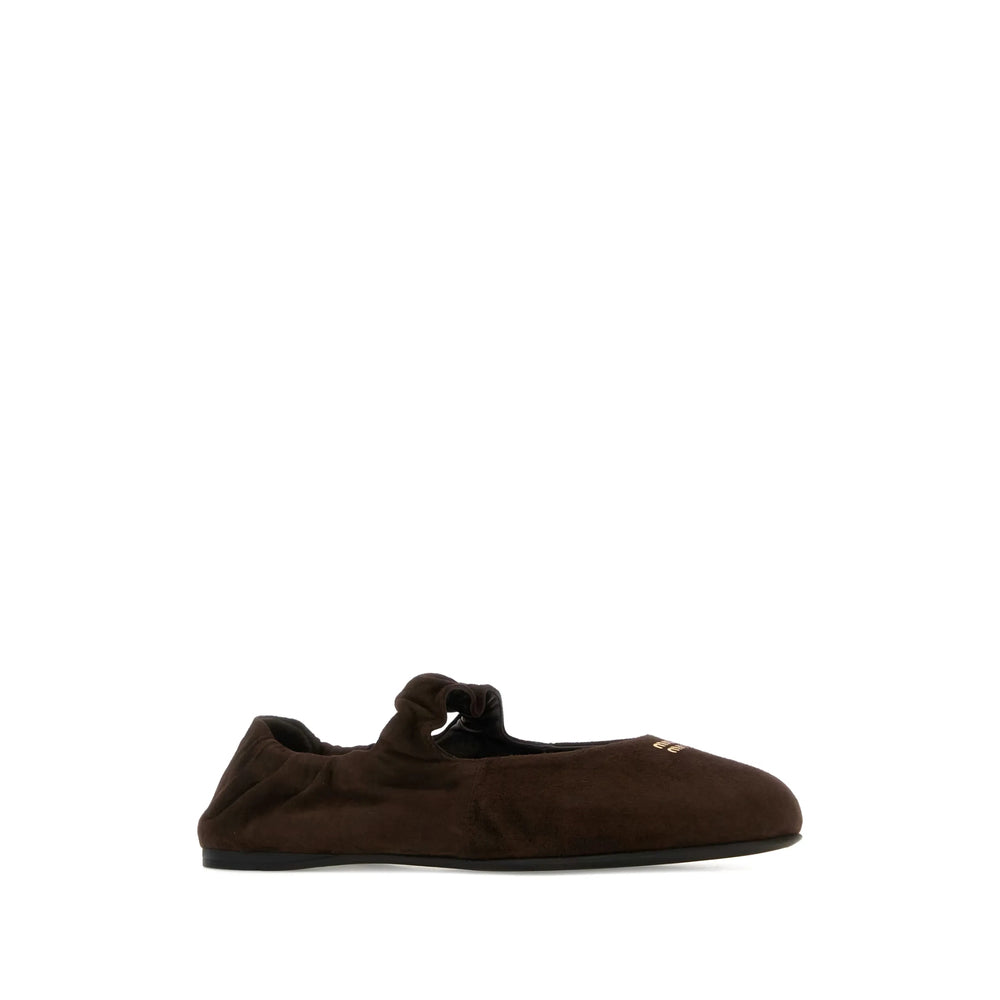 Miu Miu Brown Ballet Flats Women MIU MIU
