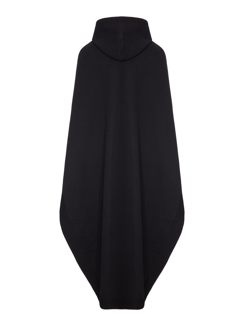 Balenciaga Women Oversized Asymmetric Hooded Sweatshirt Cape BALENCIAGA