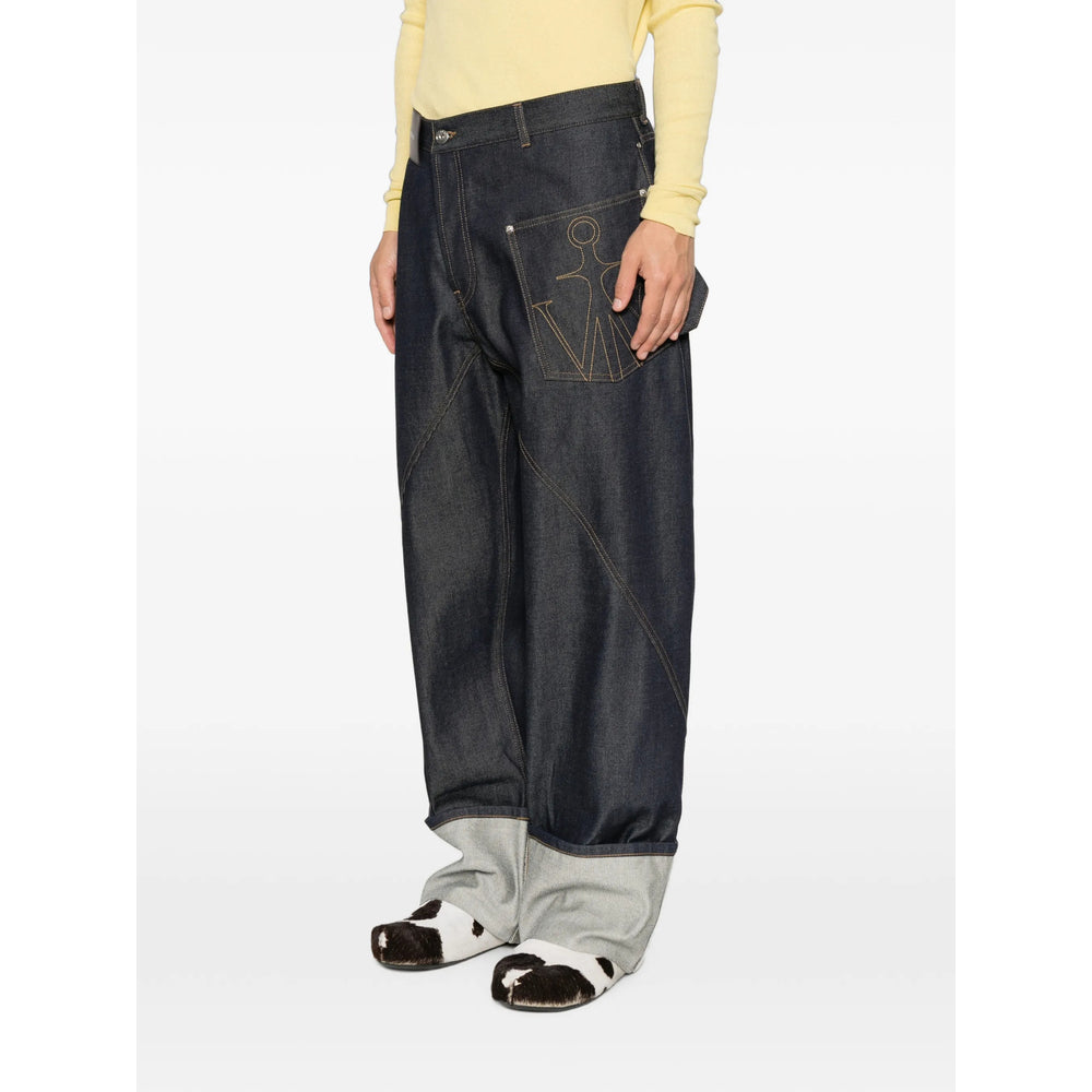 Jw Anderson Blue Denim - Wide-Leg Jeans Men J.W. ANDERSON