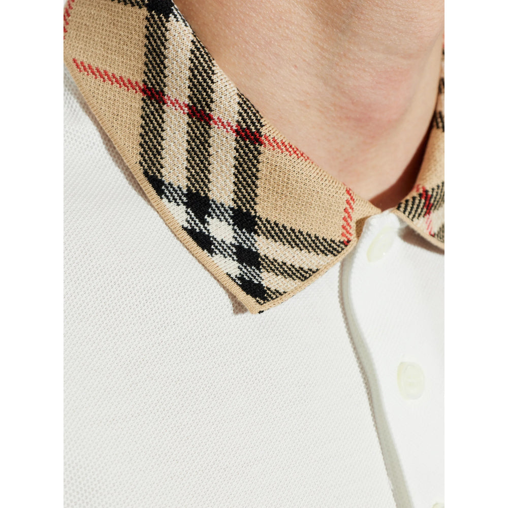 Burberry White Polo Shirts Men BURBERRY