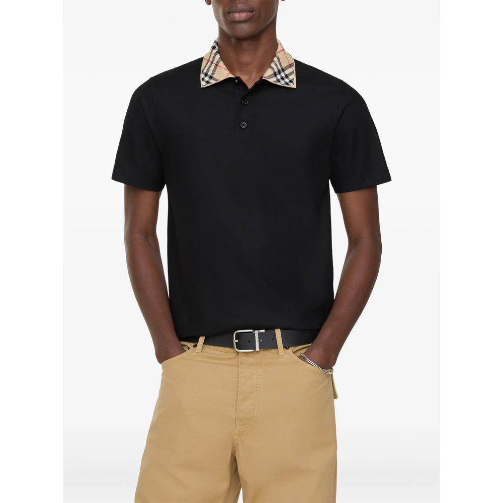 Burberry Black Polo Shirts Men BURBERRY