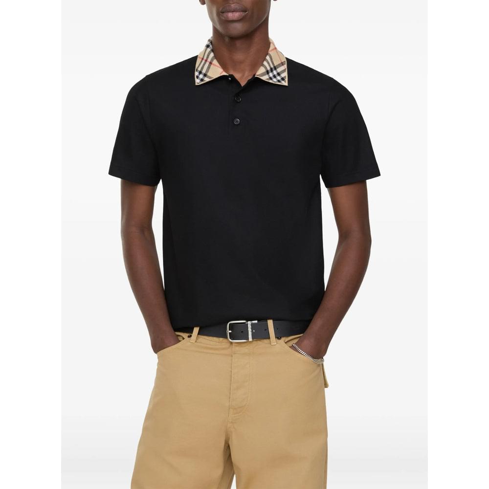Burberry Black Polo Shirts Men BURBERRY
